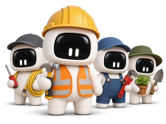 Bizzy as an electrician, builder, plumber and gardener.